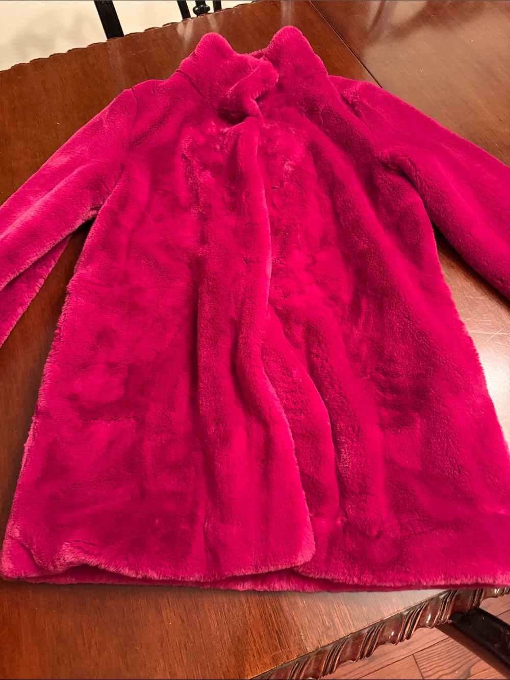 Calvin Klein Vibtant Majenta Teddy Coat